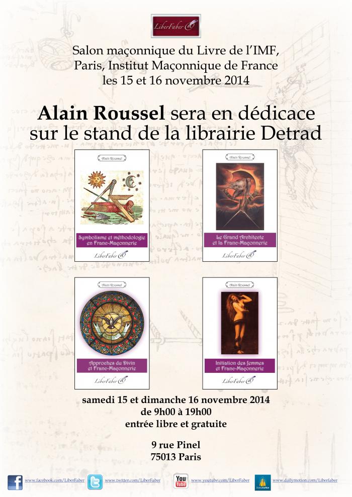 Image : Alain Roussel @ Salon du livre maçonnique de l'IMF à Paris