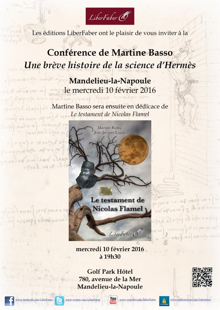 Image : Conférence de Martine Basso - Mandelieu