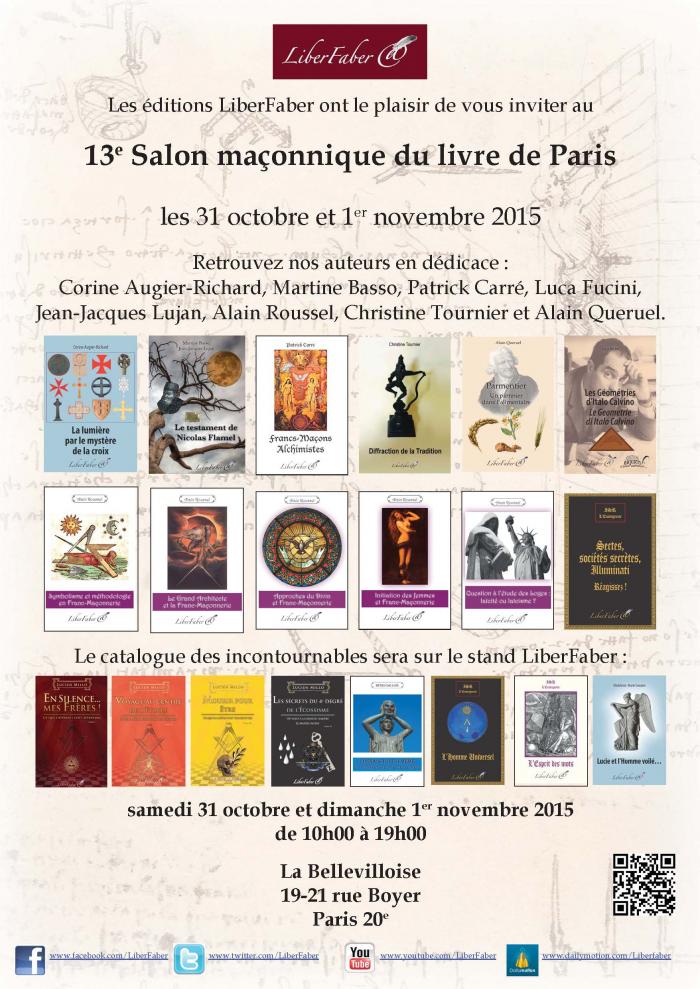 Image : Salon maçonnique du livre de Paris 2015